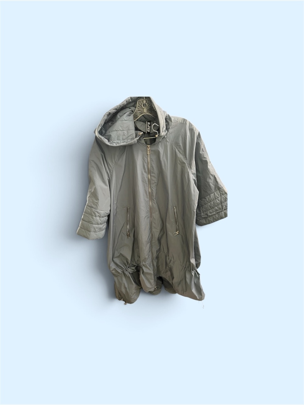 Fly Luxury Lightweight Hooded Packable Jacket - Blue/Gray